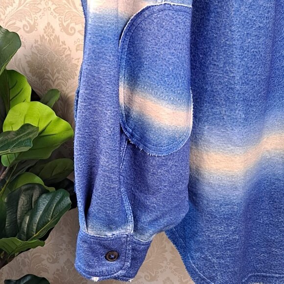 Free People Printed Ruby Jacket Deep Sea Combo Size Large NWT - Picture 7 of 14